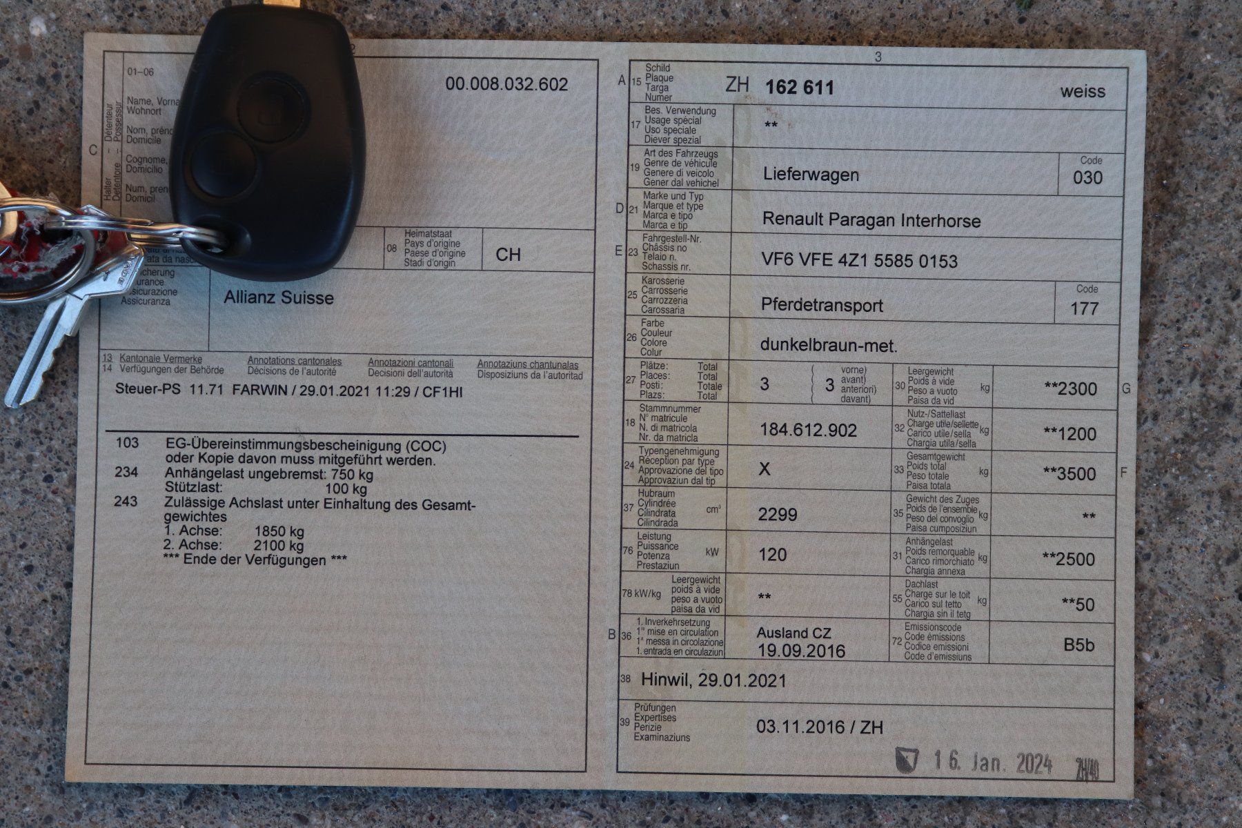 Renault Veicoli commerciali: Pferdetransporter Renault Paragan – Usato da Bubikon venduto da Chicago51 7