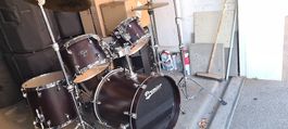 Schlagzeug ( 1 x Bassedrum, 3 Toms, Snare ) Komplett Set