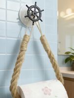 Toilettenpapierhalter Seil Steuerrad Design 43 cm neu