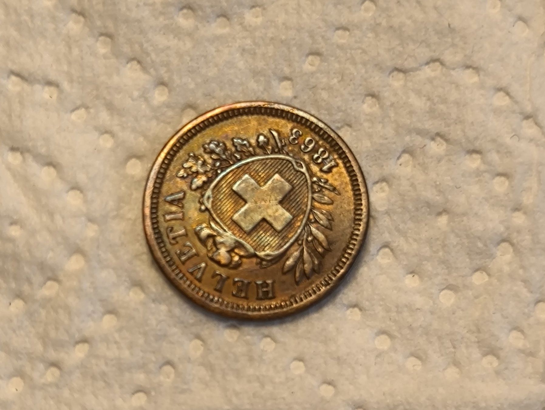 Tutti le monete: 1 Rappen 1863 - RRR – Usato da Nyon venduto da AlexKey71 1