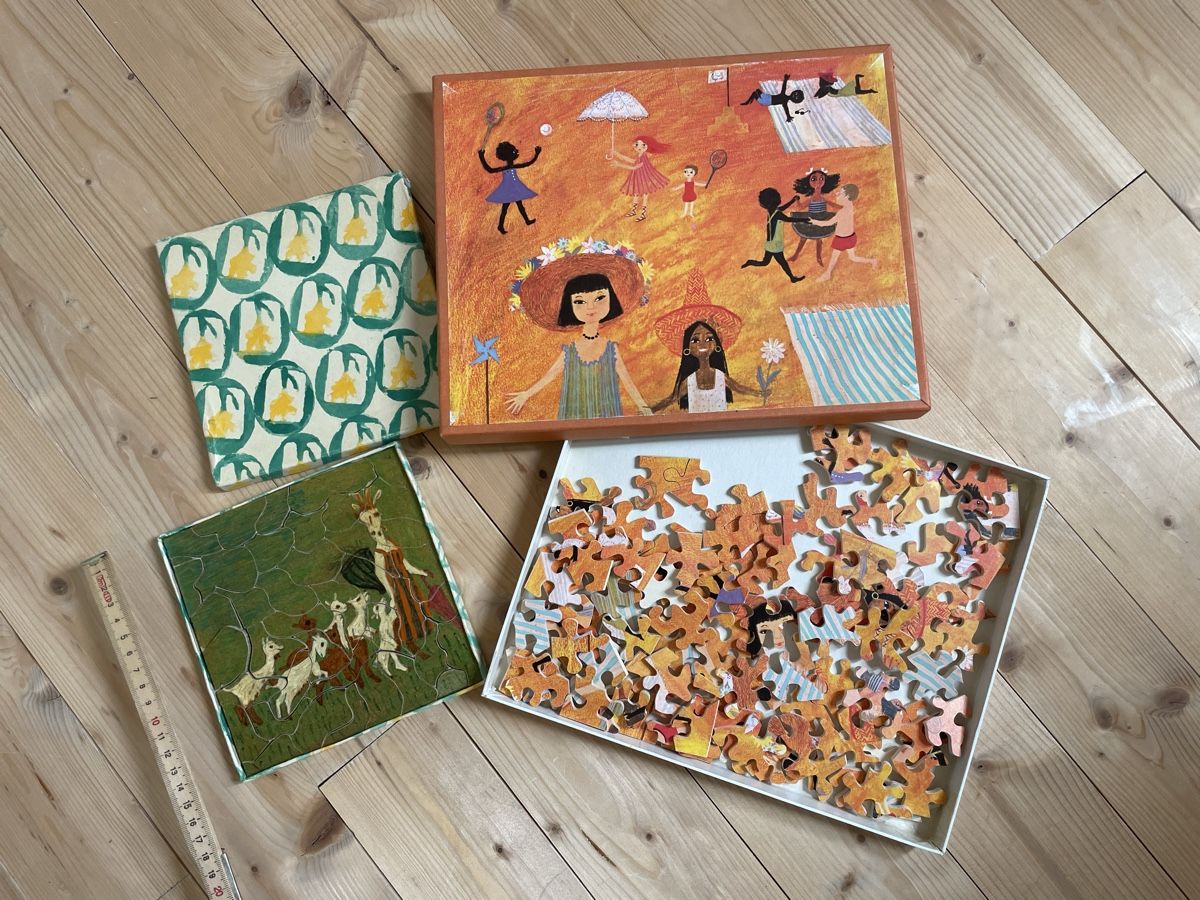 Puzzle: 2 Vintage-Holzpuzzles – Nuovo (secondo la descrizione) da Biel/Bienne venduto da ilariareda