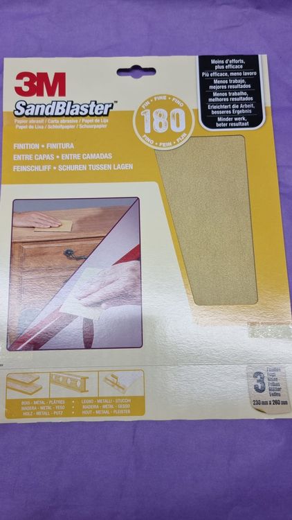 3M SandBlaster Schleifpapier – Körnung 120, 22,9 X 27,9 Cm, Für Grobe Schleifarbeiten
