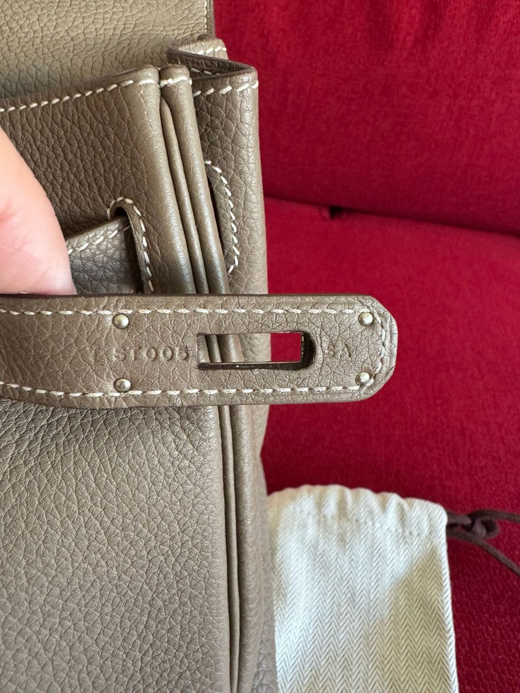 Hermès Borse da donna: Hermès Kelly 25 - Étoupe / Palladium – Usato da Reinach BL venduto da Yugi-Cards 7