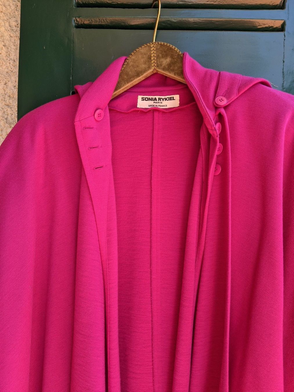Cape Manteau Vintage Sonia Rykiel - Pure Laine Grise, Taille Unique, Années 60, Occasion Très Bon état