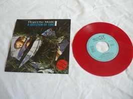 Vinyl 7" Singles 80s - Depeche Mode - rot - a question of ti