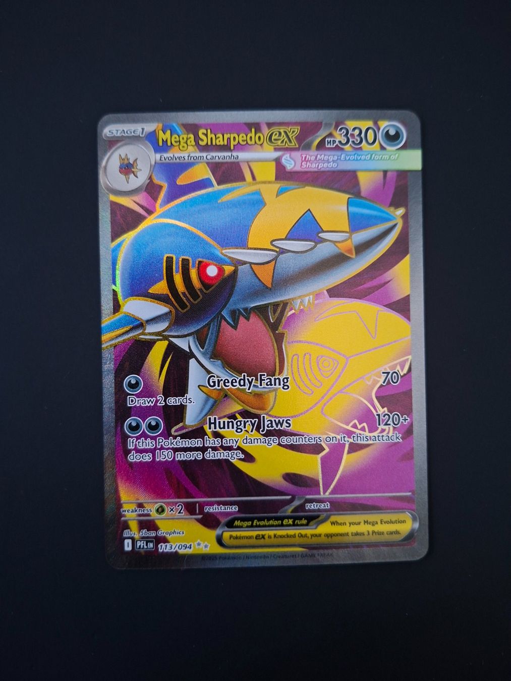Pokémon Cartes à collectionner: Mega Sharpedo ex #113 Phantasmal Flames (PFL EN) – D'occasion à Biasca par Sara_Poke123