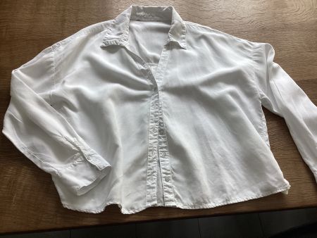 ZARA Leinen HEMD/BLUSE GR.XL/oversize / weiss / Leine