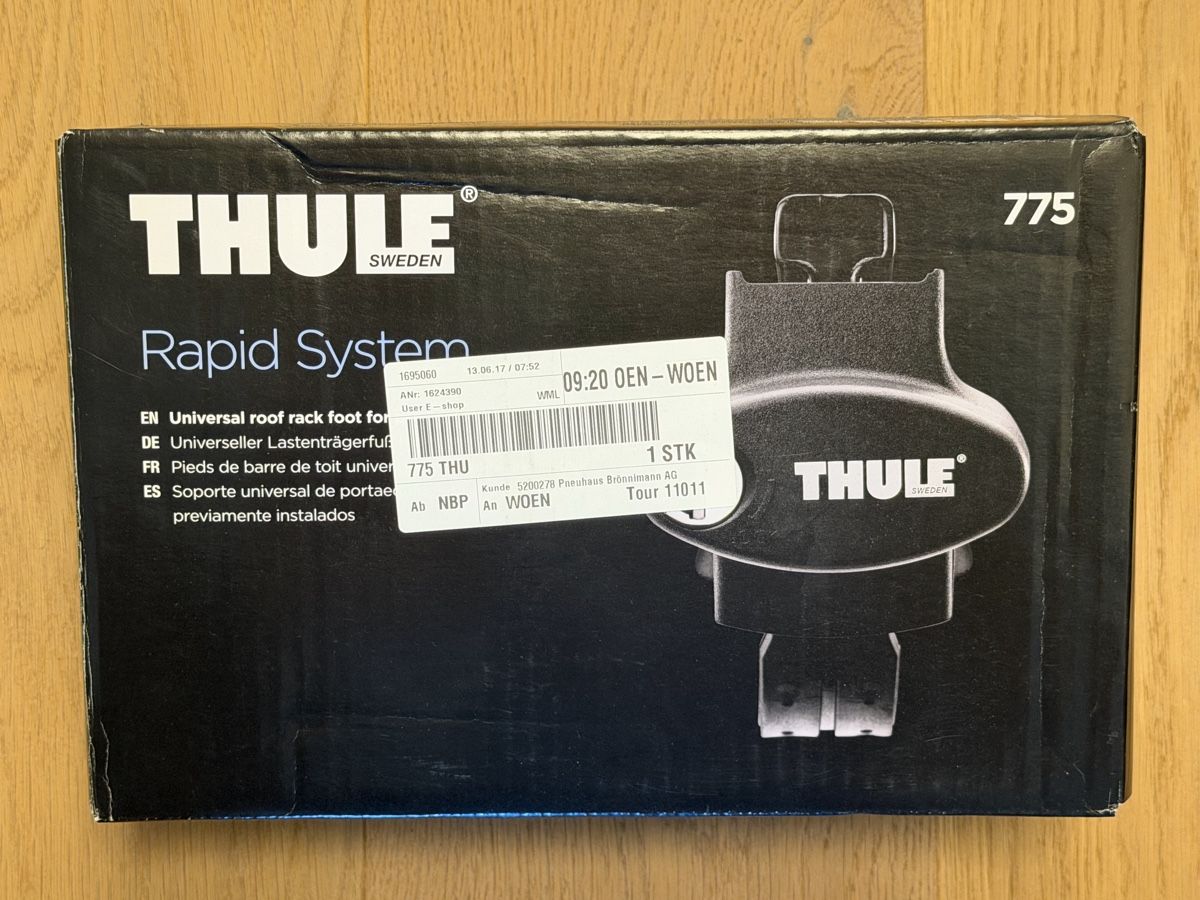 Thule Portapacchi: Thule Rapid System 775 universeller Lastenträgerfuss – Usato da Stettlen venduto da canyonF4 4