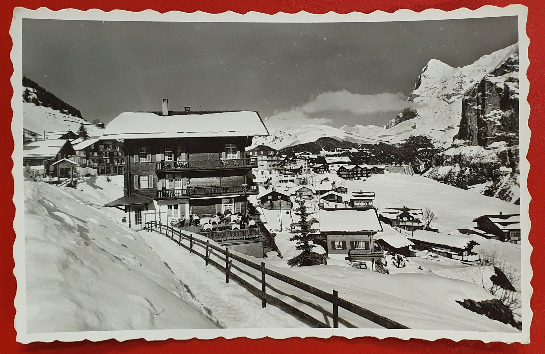Cartoline postali: Mürren mit Eiger im Winter 1955 – Usato da Kreuzlingen venduto da Rschweiz1