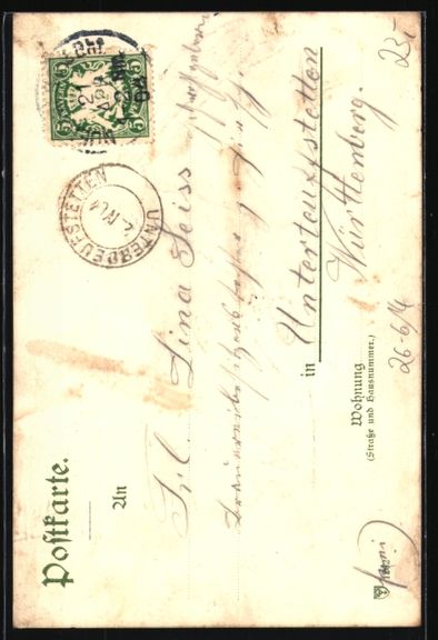 Cartoline postali: Handgemalt: Rauchender Verbindungsstuden – Usato da Berlin venduto da bartko-reher 1