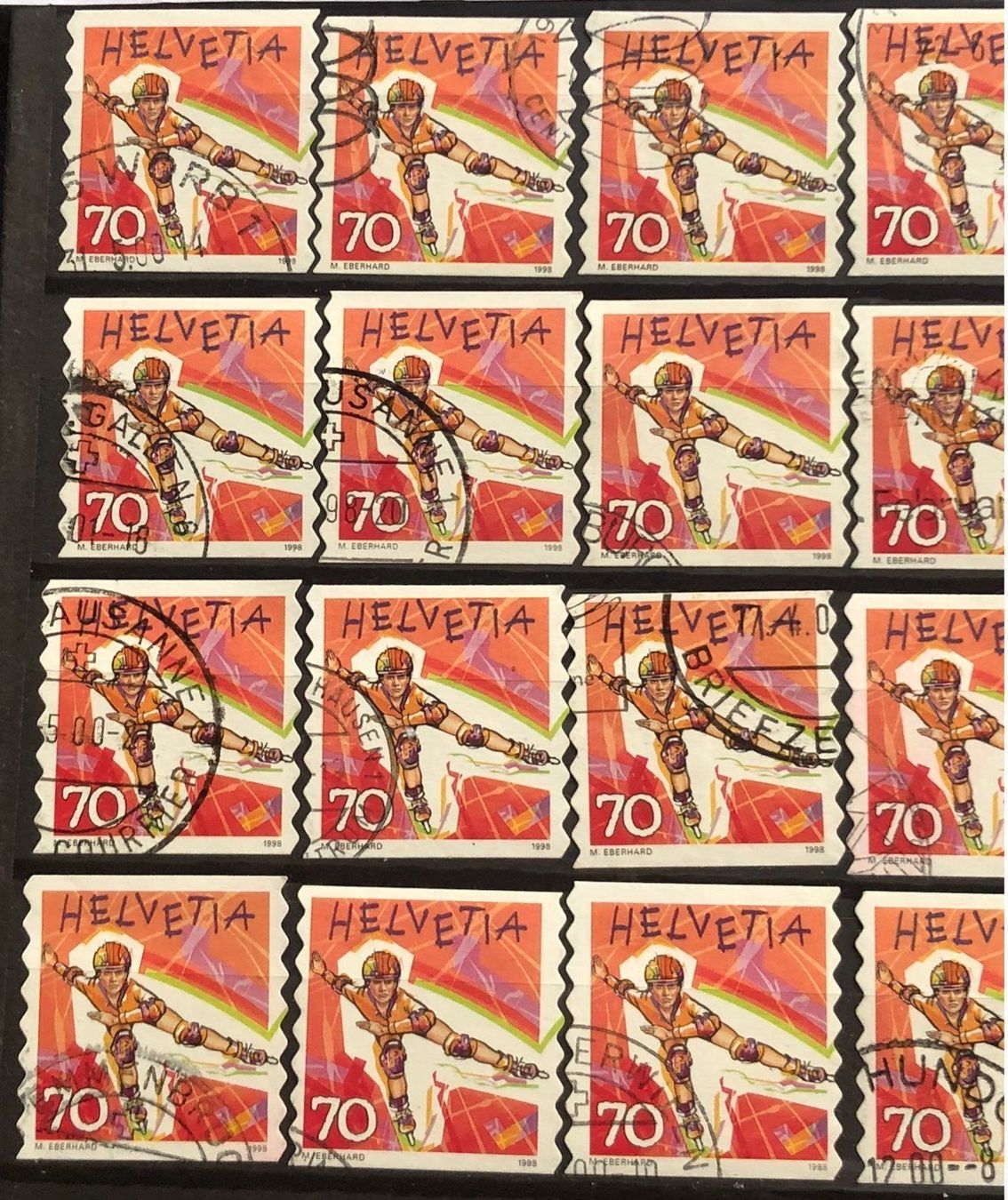 Tutti i francobolli: Nr.953 mit Stempel 28 Stück – Usato da Aarau venduto da Billa007 1