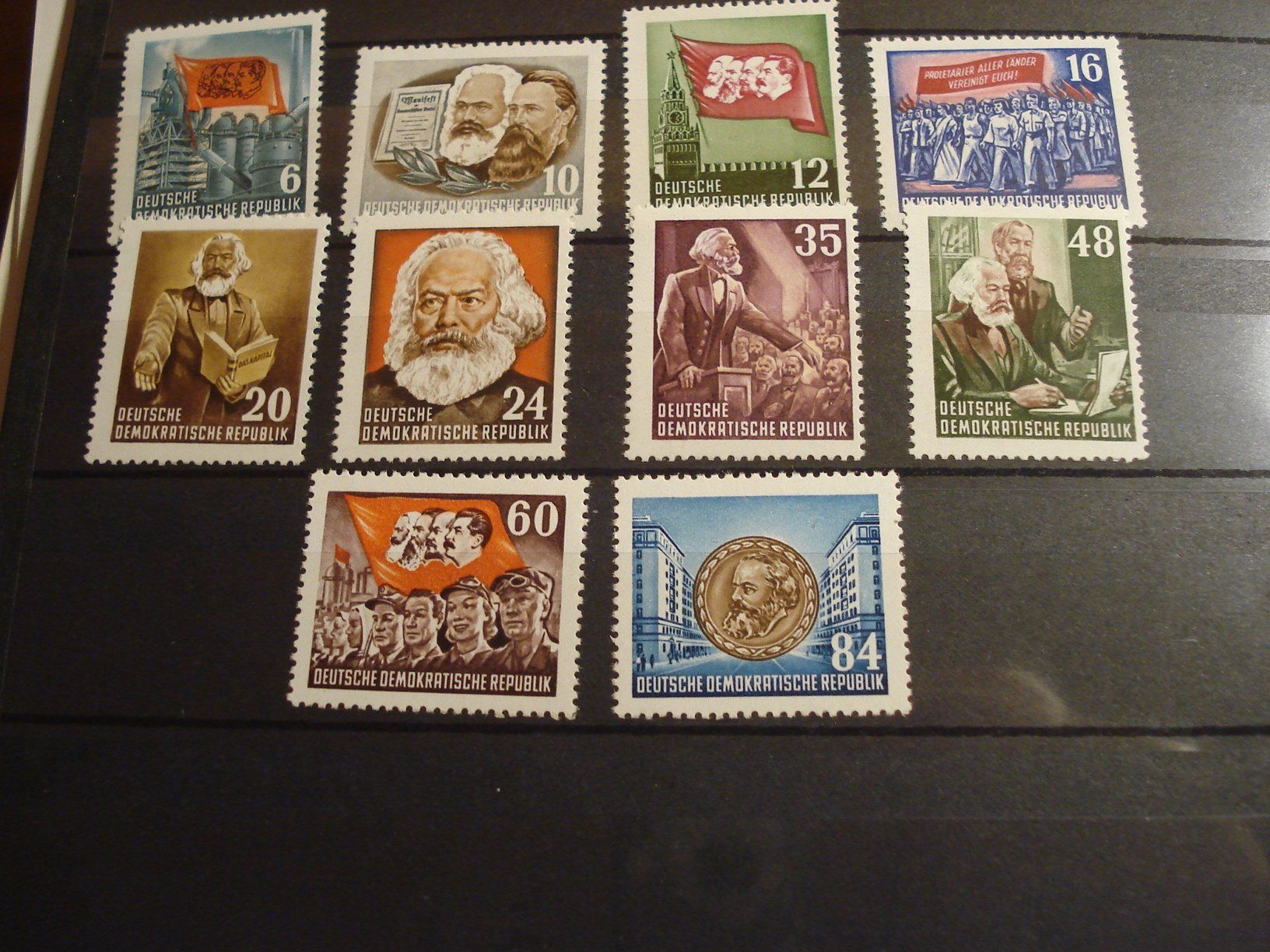 Alle Briefmarken: Satz DDR Karl Marx  ** 1953 – Gebraucht aus Niederwil AG von morostahu