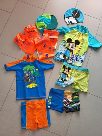 Schwimmkleidung gr. 104 110 116 mit Zubehör