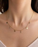 925 Sterling Silber vergoldet Halskette mit Zirkonia