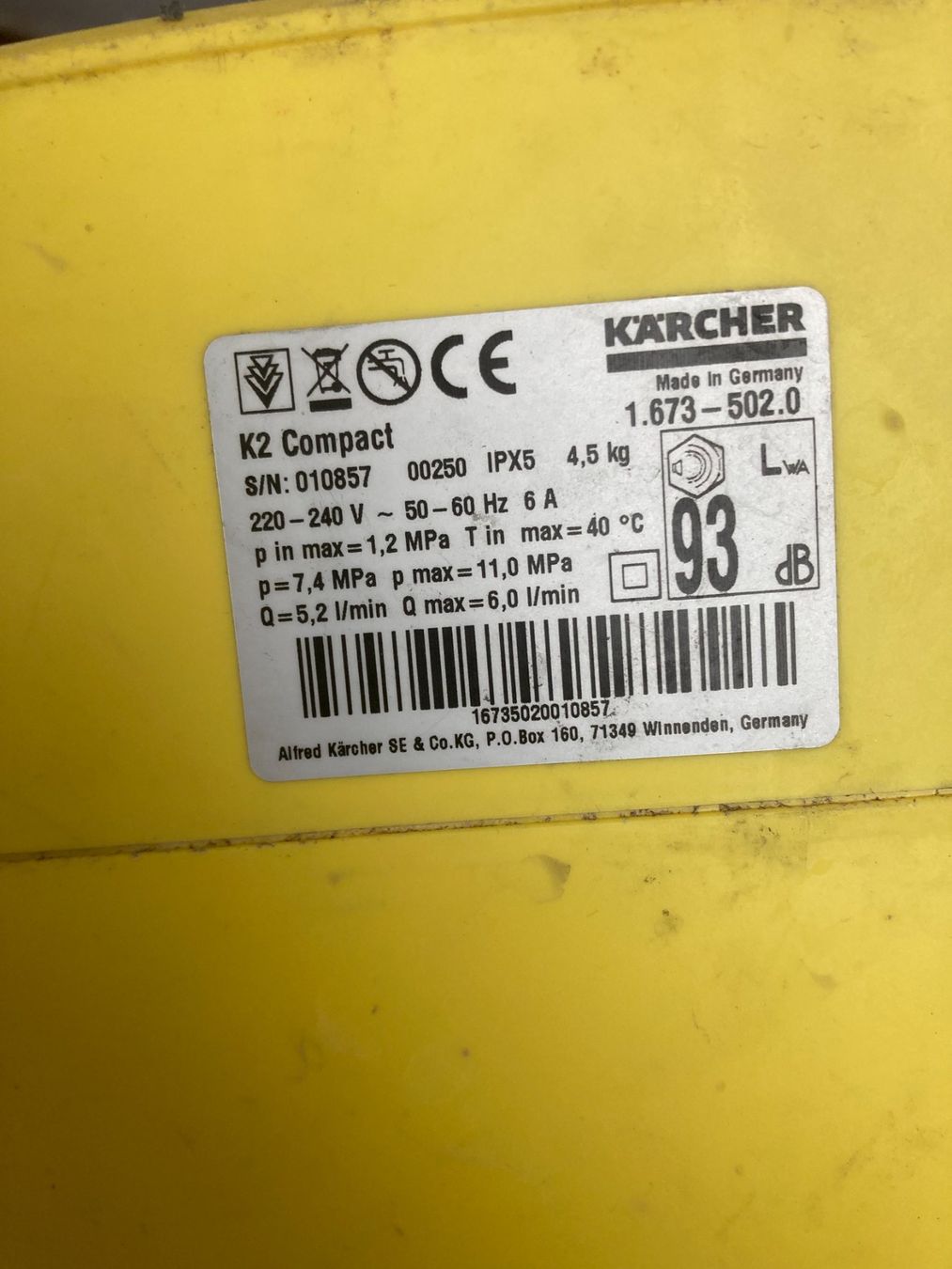 Kärcher Idropulitrici ad alta pressione: Kärcher K2 Compact defekt – Difettoso da schaffhausen venduto da bry_8r87 1