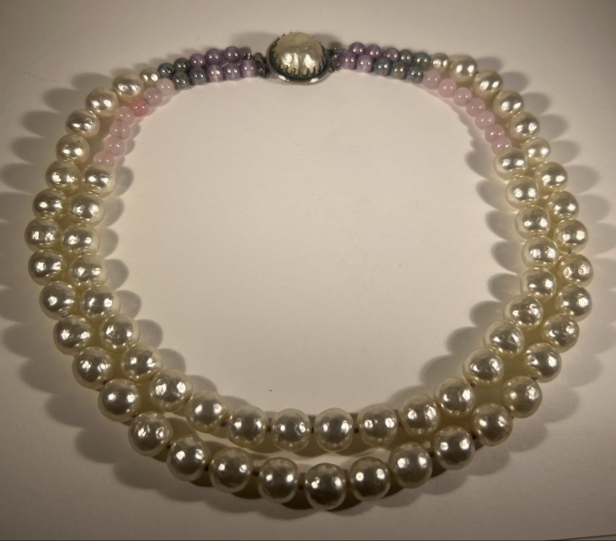 Ketten: Collier de perles vintage double rangs à gros fermoir – Neu (gemäss Beschreibung) aus Genève von DELIRBEADS 5