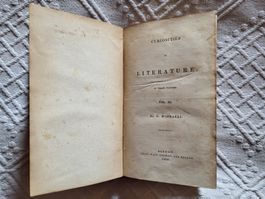 D’ISRAELI - Curiosities of Literature Volume III 2.Ausg 1834
