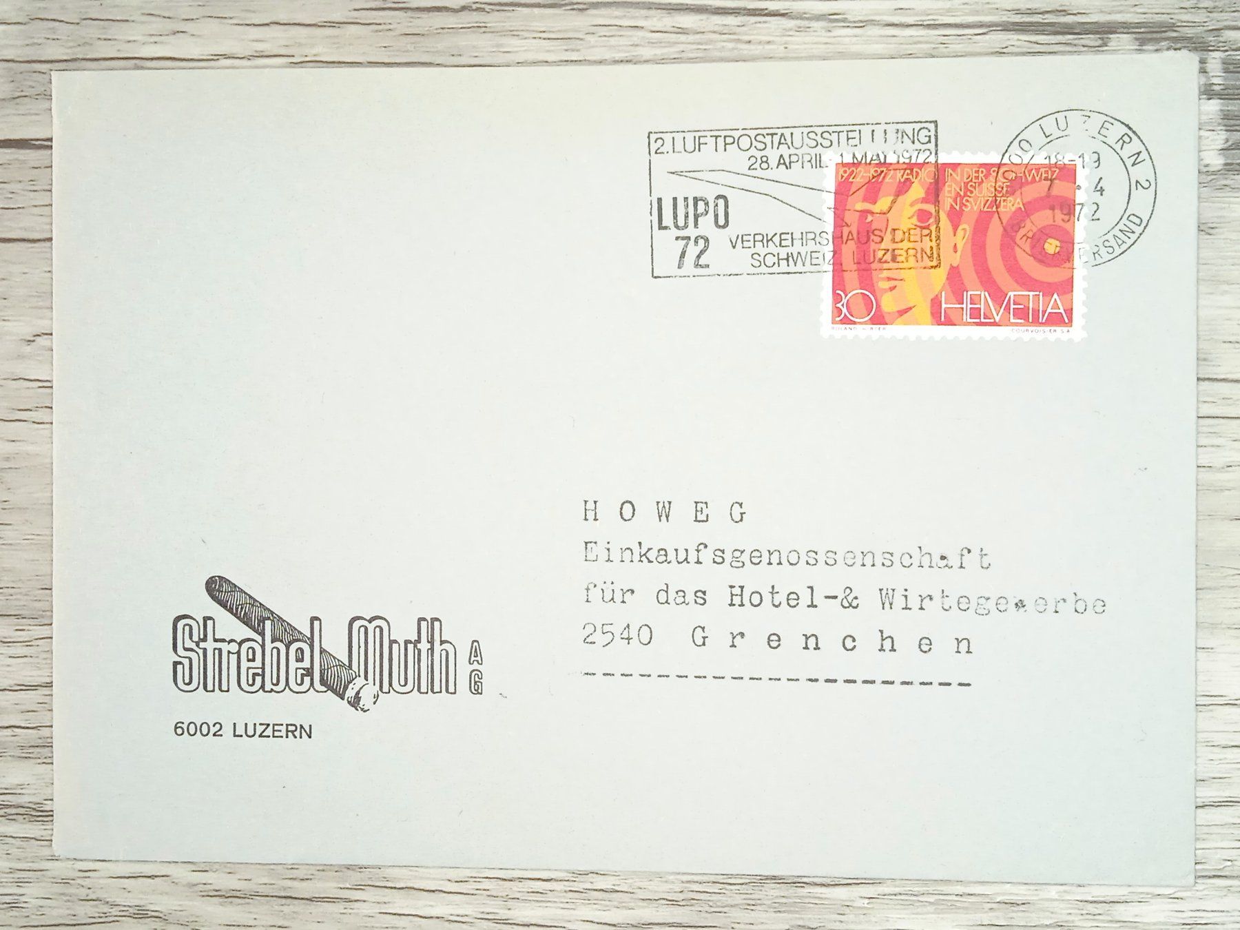 Tutti i francobolli: TR17 Enveloppe + Timbre Suisse 1972 – Usato da Cousset venduto da Patrick_Collections