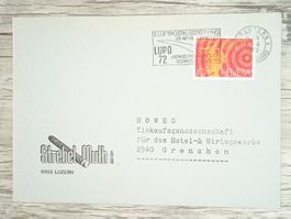 TR17 Enveloppe + Timbre Suisse 1972