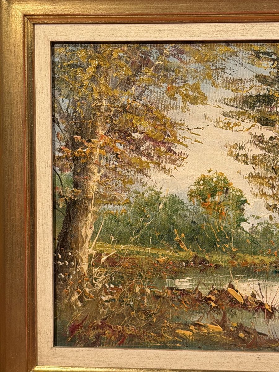 Dipinti: Charming Autumn Landscape Painting signed – Usato da Lausanne venduto da artnouveau04 1