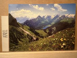 AK von Alvier mit Bergpanorama
