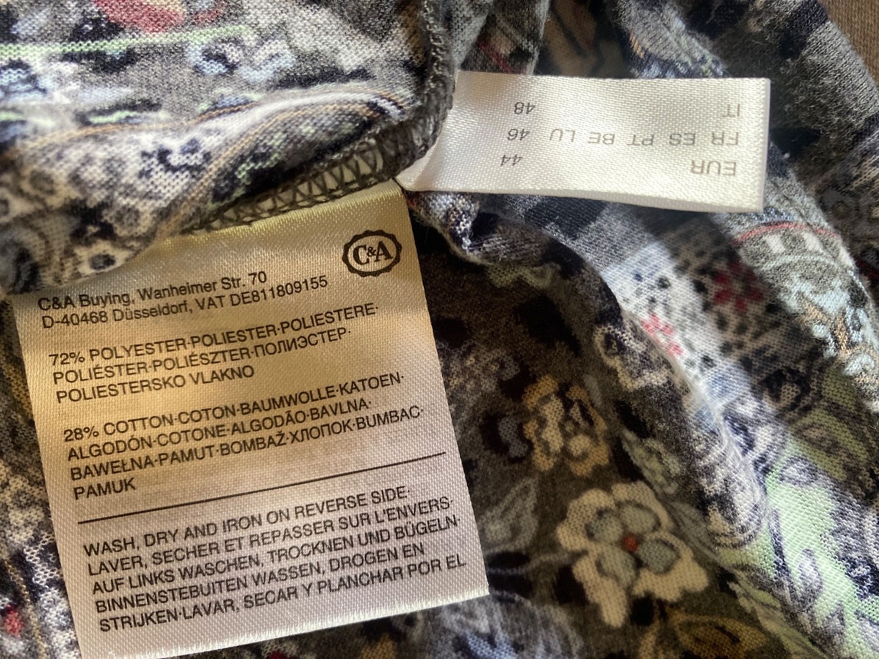 C&A Blusen: CANDA C&A BLUSE/SHIRT Gr.42/44 bunt gemustert – Gebraucht aus Frauenfeld von Boldi46 3