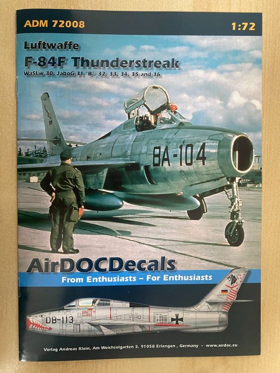 Decals 1/72 - Luftwaffe Thunderstreak von AirDoc Decals | Kaufen auf ...