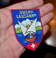 VINTAGE Badge OUCHY LAUSANNE nos ST. GALLER STICKEREI