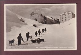 Hospice GRAND-SAINT-BERNARD - Arrivée d'une caravane - 1933
