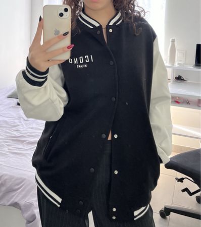 ICONO Milano Collegejacke: Slim Fit, Größe L, Wie Neu