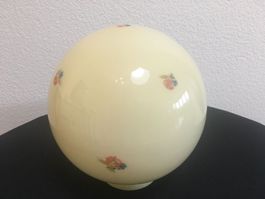 Antike Glas Cloche handbemalt