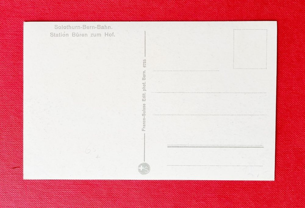 Büren zum Hof Station Bahnhof SolothurnBern Bahn Kaufen auf