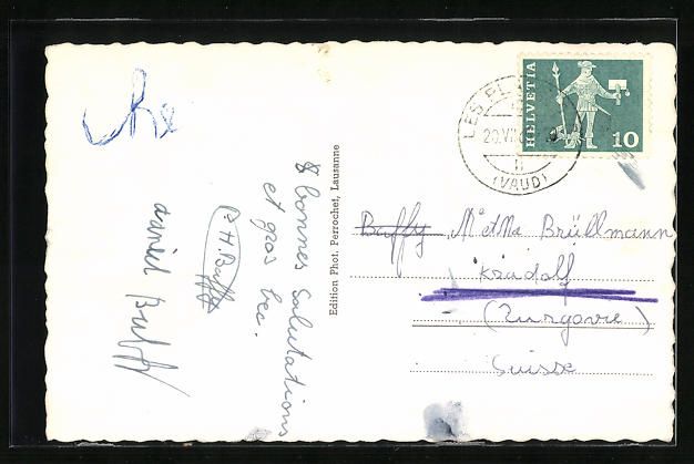 Cartoline postali: Les Plans, Vue Générale et le Grand Mu – Usato da Berlin venduto da bartko-reher 1