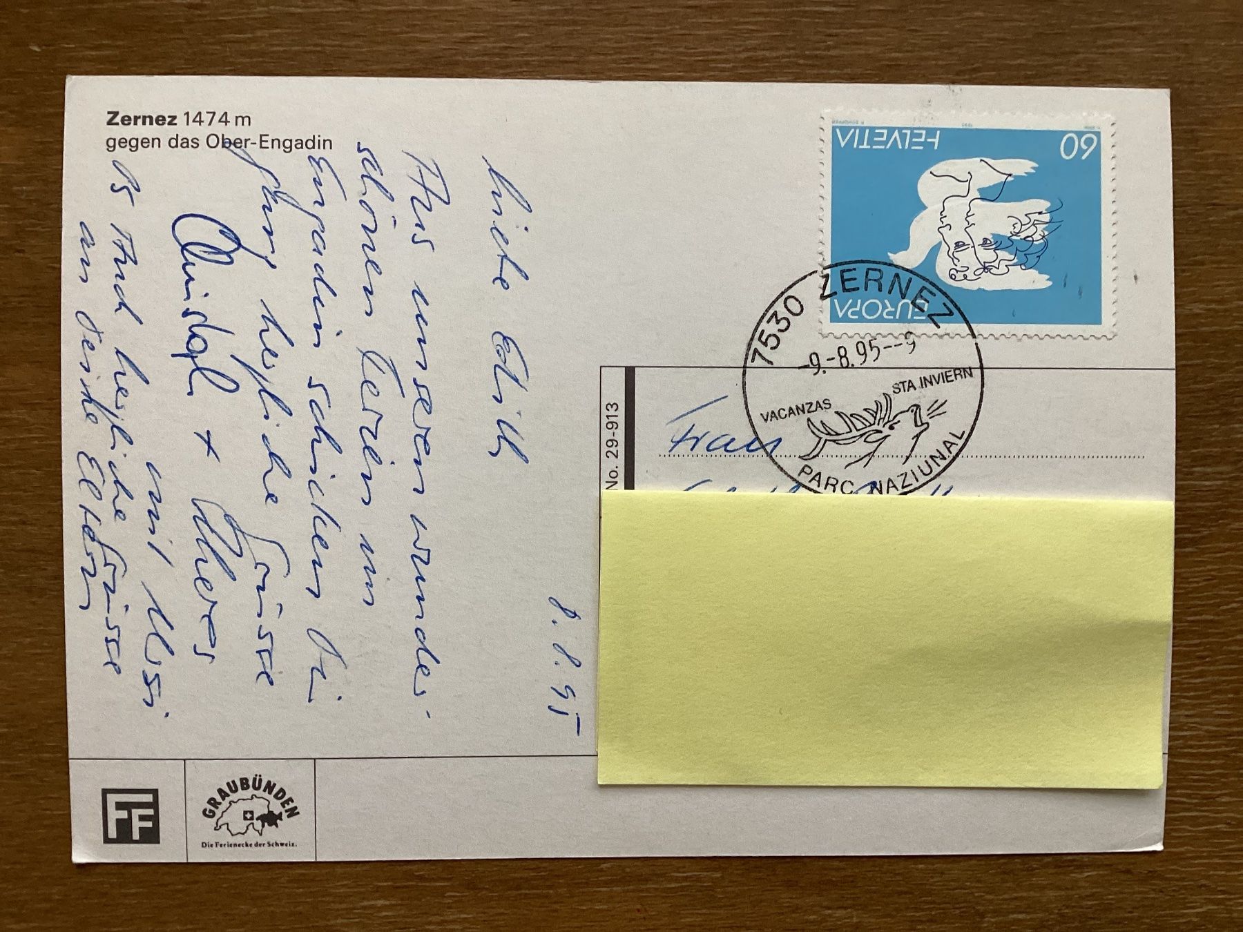 Cartes postales: AK Zernez 1995 – D'occasion à Zürich par tol_b7c7 1