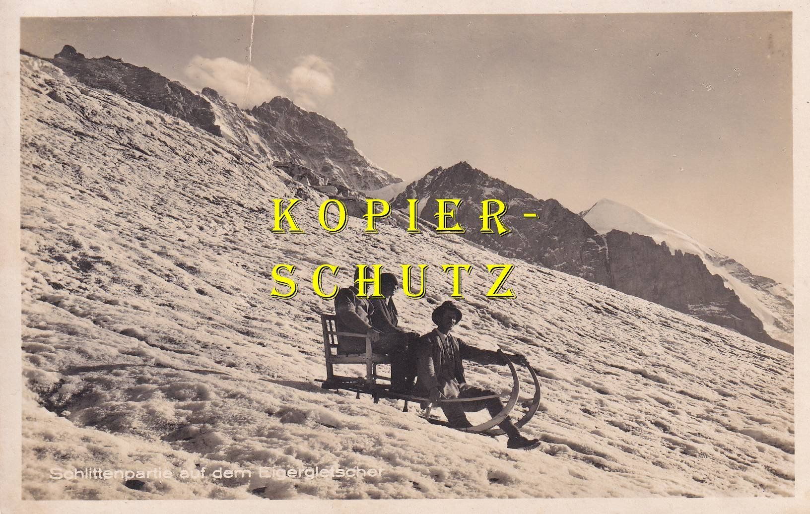 Cartes postales: Schlittenpartie auf dem Eigergletscher /bm – D'occasion à Hombrechtikon par Rudolf07