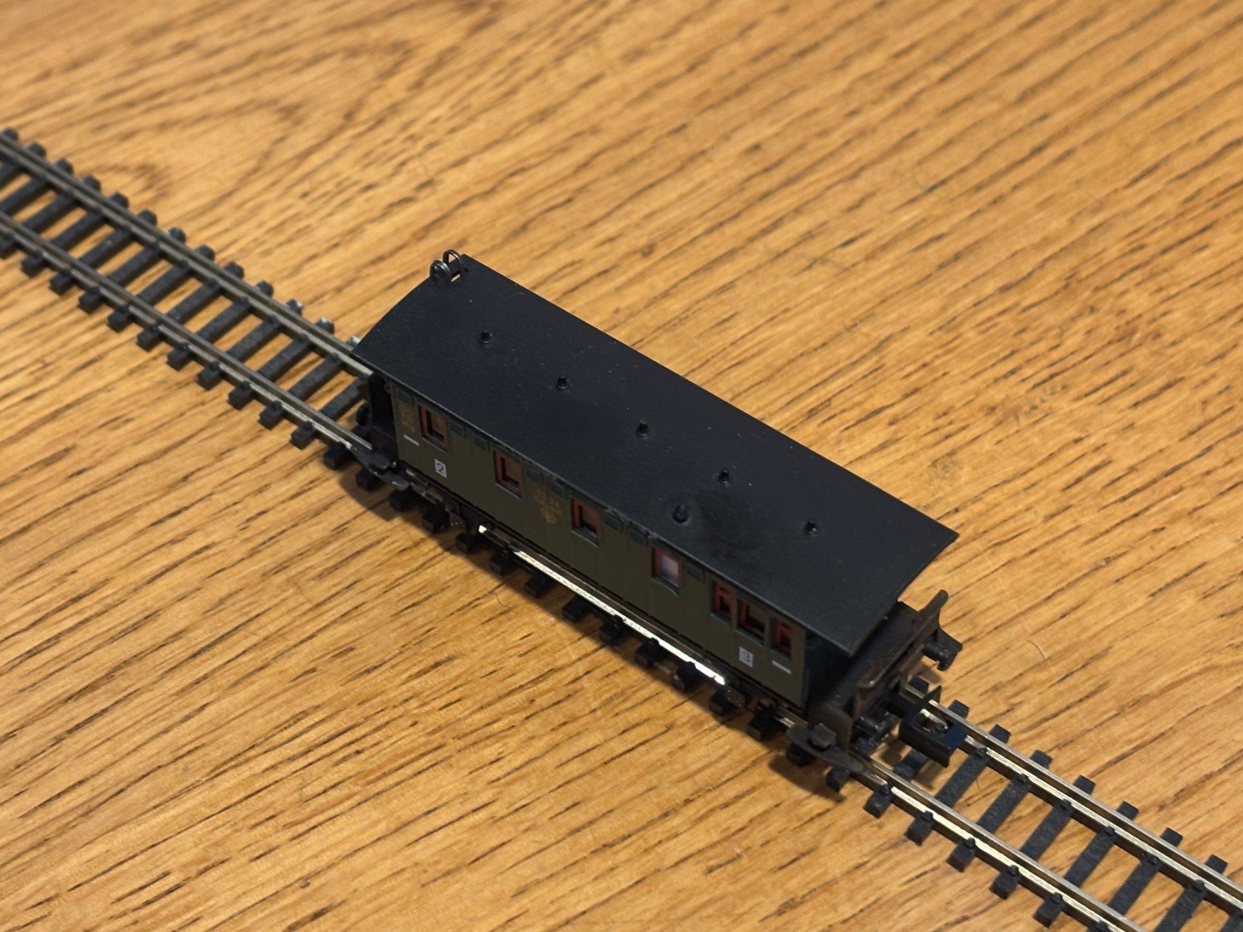 Modelleisenbahnen: e1667: Oldtimer Personenwagen (Spur N) – Gebraucht aus Birsfelden von Birs_25 3