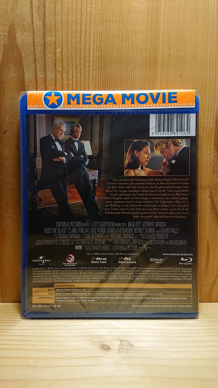 Tutti i DVDs: RENDEZVOUS MIT JOE BLACK Blu-Ray mit Brad Pitt – Nuovo e nell'imballaggio originale da Wilderswil venduto da Exebub 1