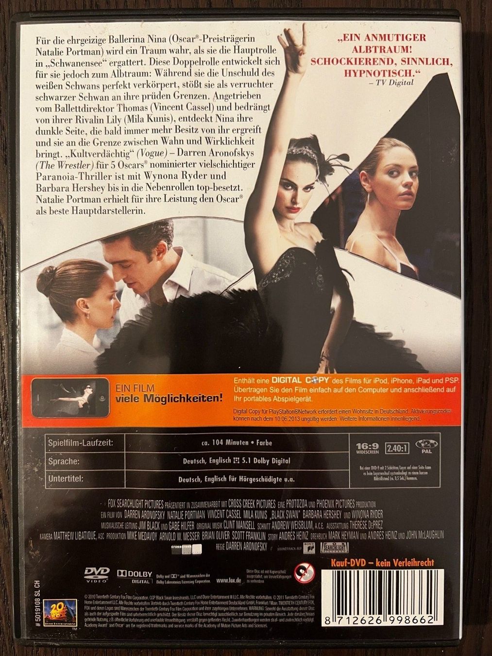 Tutti i DVDs: Black Swan – Usato da Zürich venduto da FilmFreunde 1