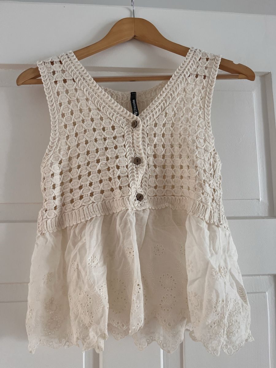 Chemisiers: Crochet beige blouse – D'occasion à Zürich par pal_79mf 2