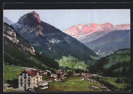 AK Kienthal, Ortsansicht mit Blümlisalp