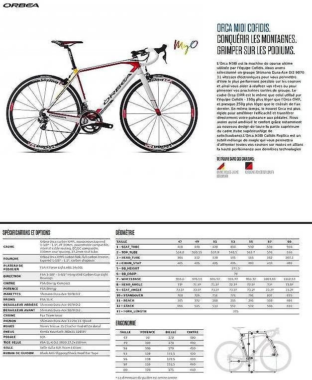 Vélos: Orbea Orca M10i Cofidis – D'occasion à Gland par bstn9 4