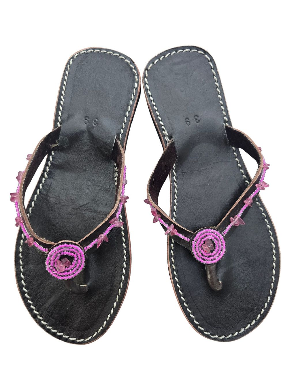 Chaussures femmes: Handgemachte Leder-Sandalen Rosa Grösse 39 🔥 50% SALE – Neuf avec emballage d'origine à Brione s. Minusio par Littleninja
