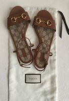 Gucci Sandalen Riemchen braun Monogramm Grösse 38