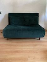 Schlafsofa aus Samt smaragdgrün