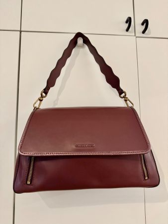 Charles & Keith Flap Bag (Burgundy)