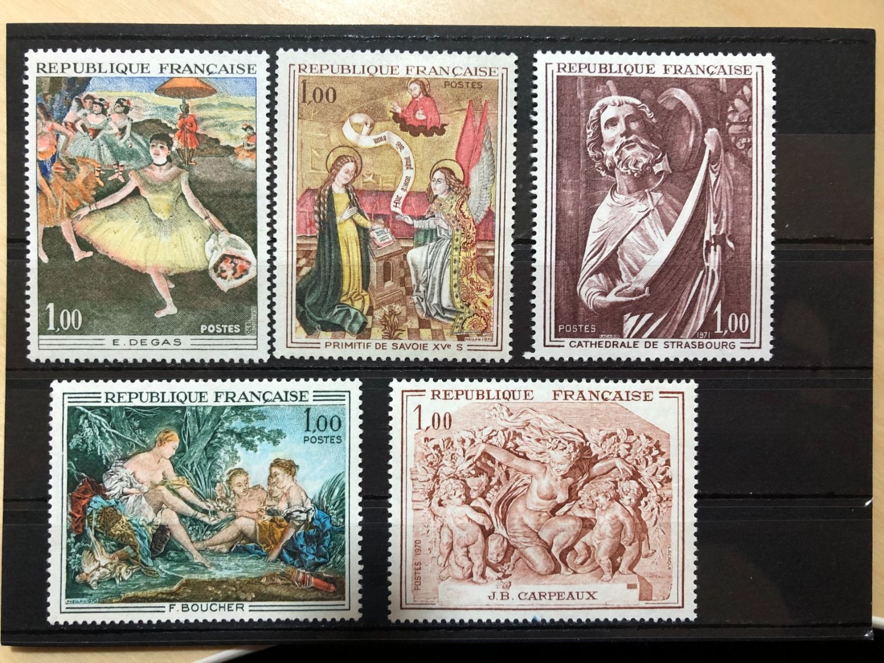 Tutti i francobolli: Musée Imaginaire 1970 5 Tableaux Neufs** – Nuovo e nell'imballaggio originale da Lausanne venduto da ffhoud