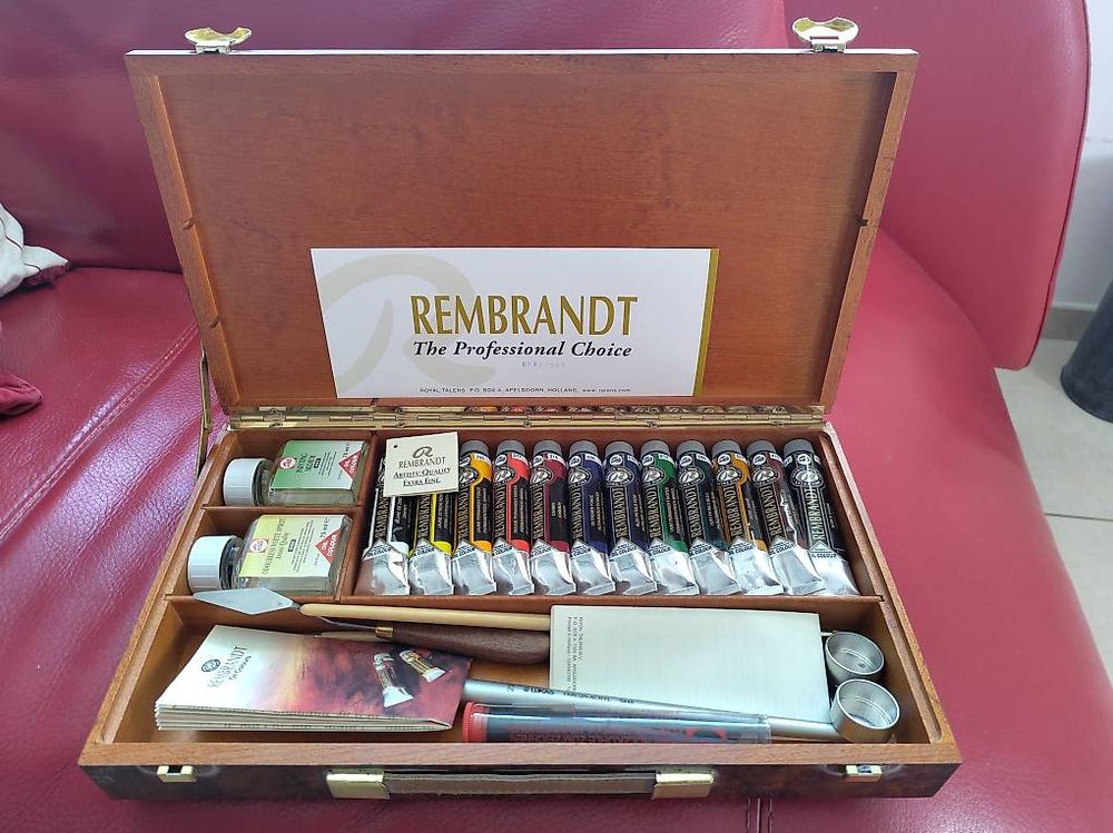 Van Gogh Ölfarbe Malkasten – 14 Tuben à 40 Ml In Holzbox, Inkl. Pinsel, Palette & Malmittel