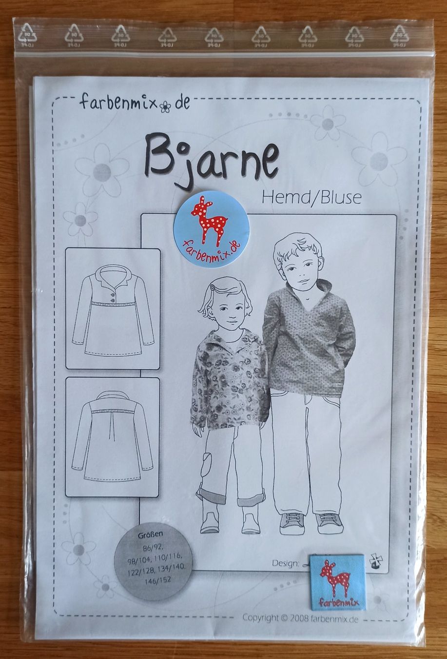 Cartamodelli: Papier-Schnittmuster "Bjarne" von farbenmix.de, neu & OVP – Nuovo e nell'imballaggio originale da Rothenburg venduto da Kaulquappe55
