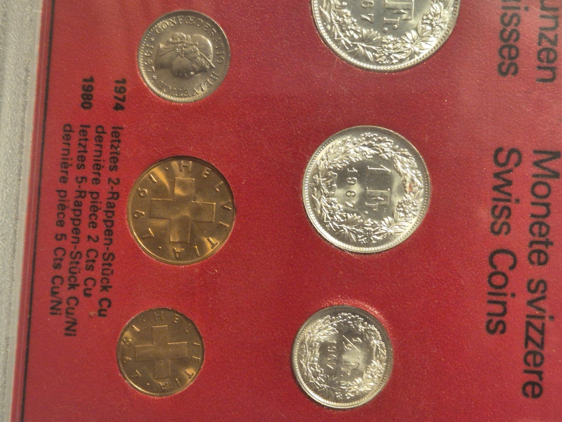 Tutti le monete: Schweizer Münzsatz 1967  Silber   ab 1 Fr. !! – Difettoso da Luzern venduto da Vreneli_1 3