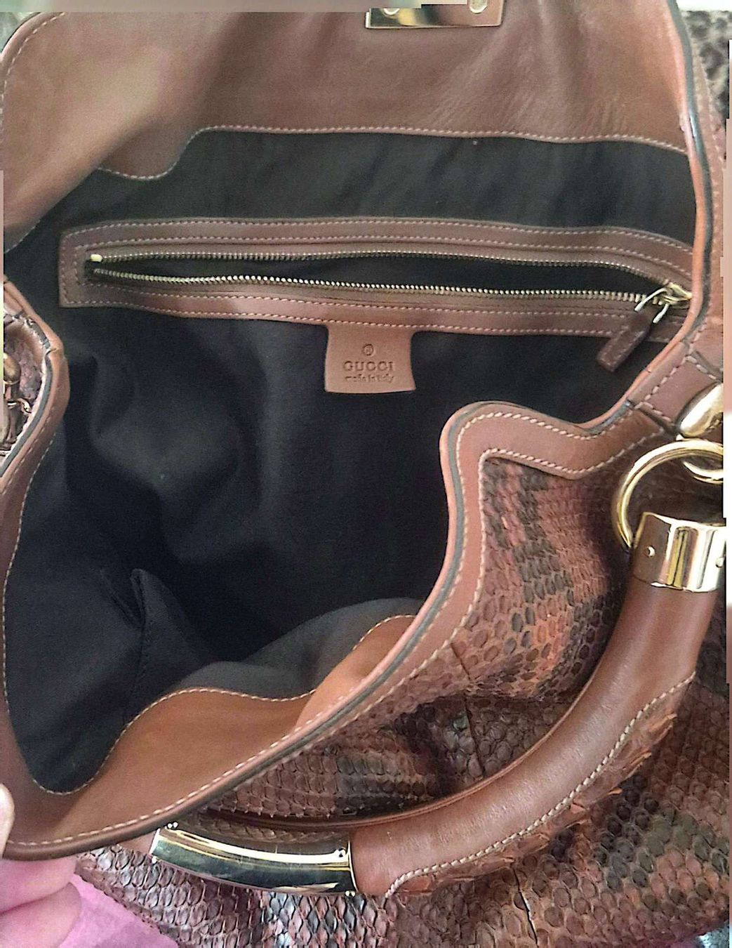 Gucci Taschen: Sac Gucci python véritable, pampilles bambou – Gebraucht aus Genève von ele_v95j 2